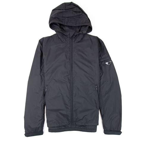 Prada Giubbotto Nylon Piuma Windbreaker Jacket Nero.